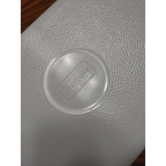 Vintage Made In USA Glasbake Divided Dish J-263 2 1/2 QT White - Picture 8 of 11